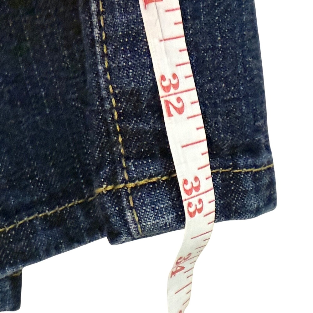 Calvin Klein Low Rise Flare Jeans Y2K Womens 7 Dark Wash Bootcut 32x33 NWT - Picture 14 of 14